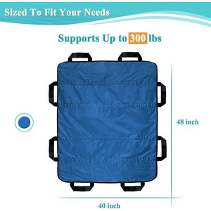 NEPPT Positioning Bed Pads for Elderly Transfer Sheet Hospital Bed Blanket Bedridden Patient Turning Body Lift Assist Draw Sheets with Handles for Pull, Slide, Repositioning, Transferring (48" X 40")