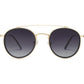 SOJOS Retro Vintage Round Polarized Sunglasses for Women Men Small Double Bridge Circle Sunnies SJ1104