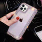Bonitec Compatible with iPhone 13 Pro Max Case for Women Girls 3D Glitter Sparkle Bling Case Luxury Shiny Cute Crystal Charms Rhinestone Diamond Bumper Clear Protective Cases Cover Clear - My Store