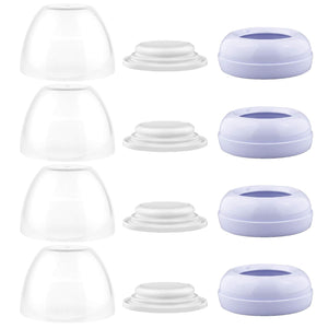Maymom Dome Caps, Screw Rings, Sealing Discs Compatible with Avent Natural Bottles, PP Bottles; No Nipple Included. Convert Avent Classic Bottle Into Natural