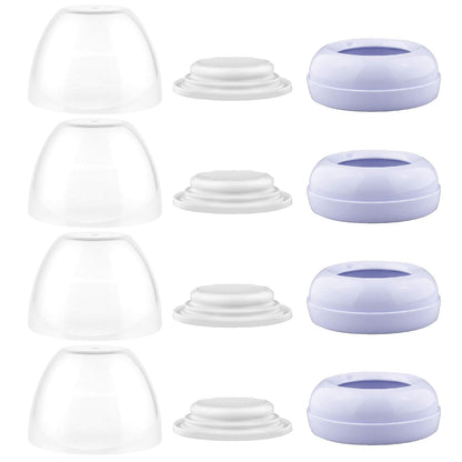 Maymom Dome Caps, Screw Rings, Sealing Discs Compatible with Avent Natural Bottles, PP Bottles; No Nipple Included. Convert Avent Classic Bottle Into Natural