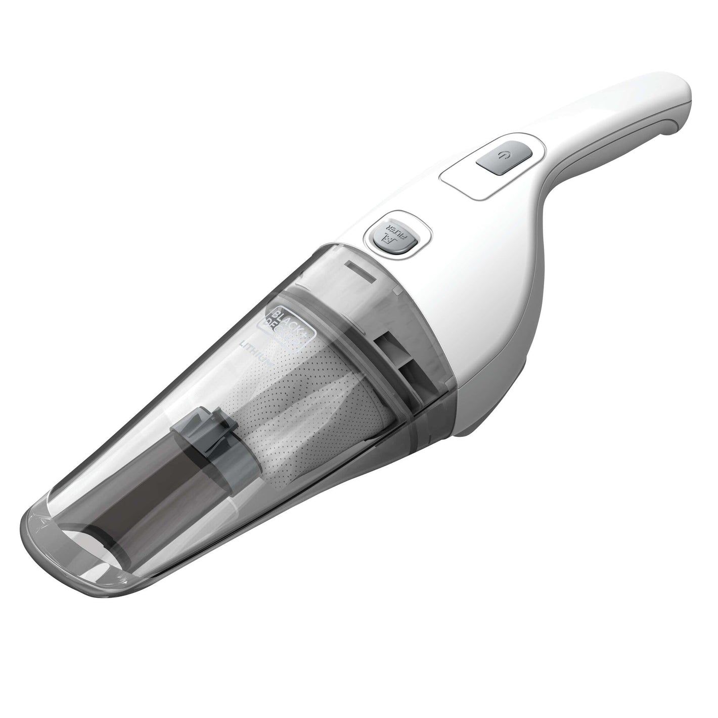 Buy now BLACK+DECKER Cordless Lithium Handheld Power Vacuum with Wall Mount Base and Charger, White (HNV220BCZ10FF) at indiglob india