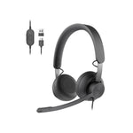 Buy now Logitech Zone 750 Wired On-Ear Headset with Advanced Noise-canceling Microphone, Simple USB-C and Included USB-A Adapter, Plug-and-Play Compatibility for All Devices at indiglob india