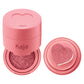 KAJA Blusher - Cheeky Stamp 02 Saucy | Buildable & Blendable Shade with Heart-shaped Applicator, Sunkissed Finish, Travel size, Hygienic, Suitable for Beginners, Portable, Korean Makeup, 0.17 Oz