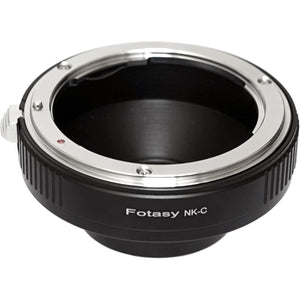 Fotasy 16mm Prime Black C Mount & Nikon F Lens Adapter, Manual Focus, No Electrical Contacts, Compatible with CCTV, Microscope Cameras & Cine Movie Making System