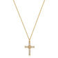Valloey Rover Cross Pendant Chain Necklace,14K Gold Plated Dainty Cute Lucky Cross Tiny Pendant Necklaces for Women Men Jewelry Gifts