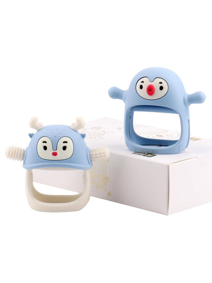 Buy now Smily Mia Baby Teething Toys for 0-6Months, Teethers for Babies 3-6Months | Penguin Teether | Hand Teether |Teething Mittens for Teething Relief, Baby Pacifier |New Born Essentials, Light Blue 07-sky blue at indiglob india