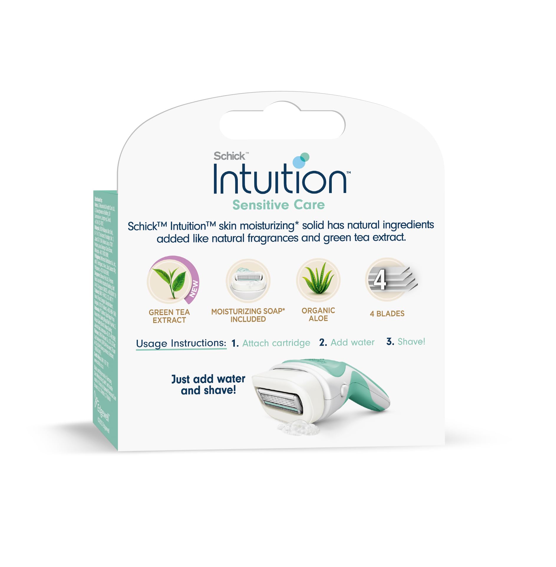 Buy now Schick Intuition Sensitive Care Razor Blade Refill Cartridges, 3 Count (Packaging may vary) at indiglob india