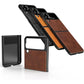 Foluu for Samsung Galaxy Z Flip 3 5G Case, Galaxy Z Flip 3 5G Leather Case, PU Leather + Hard PC Shell Ultra Thin Slim Durable Protective Phone Case Cover for Samsung Galaxy Z Flip 3 5G 2021 (Brown)