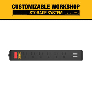 Buy now DEWALT Magnetic Power Strip with 6 Power Outlets, DEWALT Workshop Storage System Compatible (DWST82693) at indiglob india