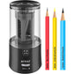 AFMAT PS92 Electric Pencil Sharpener - Auto Stop, Super Sharp & Fast, Plug in Pencil Sharpener for 6-12mm No.2/Colored Pencils - Classroom/Office/Home - Black