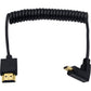 Duttek Micro HDMI to HDMI Coiled Cable 1FT-4FT, HDMI to Micro HDMI Adapter Cable Extreme Slim/Thin 4K, 3D for Camera, Raspberry Pi 5 4, GoPro Hero 7/6