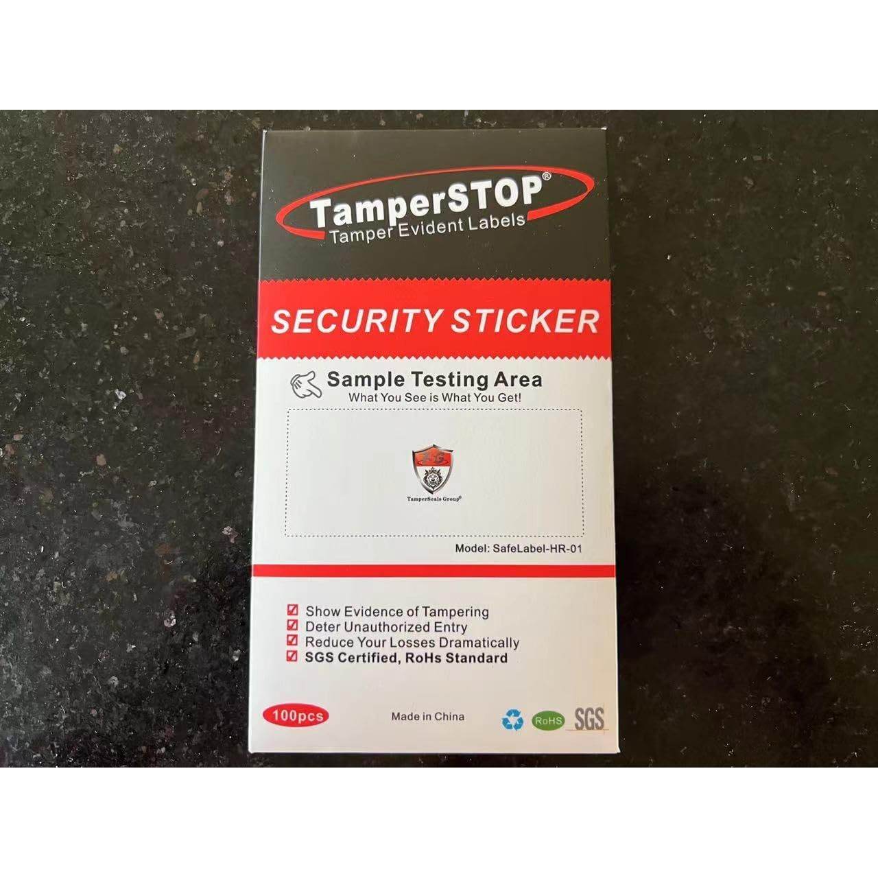 100pcs Non Transfer Tamper Resistant Security Warranty Void Labels/Stickers/Seals (Blue, 1 x 2 inches, Unique Nnumbers) - My Store