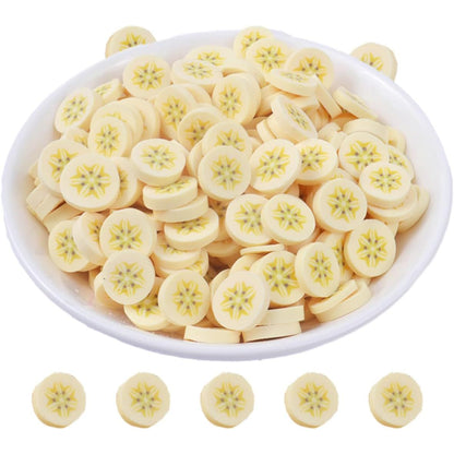 100 Pack Fruit Slime Charms Resin Flatbacks Buttons Polymer Clay Beads for Miniature Fairy Garden Hair Accessories DIY Scrapbooking Phone Case (Multi)