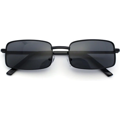 SA106 Mens Retro Vintage Narrow Rectangular Pimp Metal Sunglasses