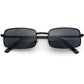 SA106 Mens Retro Vintage Narrow Rectangular Pimp Metal Sunglasses