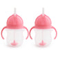 Buy now Munchkin Any Angle Sippy Cup for Toddlers, Spill Proof Weighted Straw Cup with Transition Handles for Babies 6 Months and Up, 7 Ounce, Blue Pink 2 Count at indiglob india