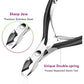Cuticle Trimmer Cuticle Remover with Cuticle Pusher, XUNXMAS Professional Stainless Steel Durable Pedicure Manicure Tools Cutter Nipper Scissor Clipper for Fingernails and Toenails Dead Skin Black