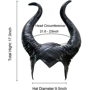Buy now Uranshin Halloween Maleficent Horns Maleficent Costume, Black Long Women Horns Queen Hat, Deluxe Magic Witch Headpiece Headdress for Women Adults at indiglob india