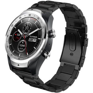 Aimtel Compatible with TicWatch Pro 3 Band/Pro 4G LTE/Pro 2020 Bands, 22mm Stainless Steel Wristband Metal Replacement Strap for Ticwatch Pro Series Smartwatch (Black) - My Store