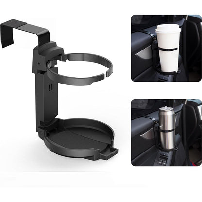 Car Cup Holder, Vehicle Door Cup Holder, Adjustable Folding Drink Holder for Truck Interior, Soda Cans, Water Bottles, Coffee