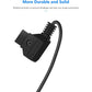 Neewer D-Tap to BMPCC 4K/6K Coiled Power Cable Compatible with Blackmagic Pocket Cinema Camera 4K/6K Gold Mount V Mount Battery Weipu 2 Pin Female to P Tap, 16 inches - 50 inches Length