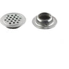 50Pcs Air Vents 53mm Circular Soffit Vent Stainless Steel Round Vent Mesh Hole Louver for Kitchen Bathroom Cabinet Wardrobe (White) - Silver