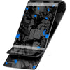 MONOCARBON Carbon-Fiber-Money-Clip-for-Men, Minimalist-Money-Holder for Cash, High Elastic Carbon-Fiber-Wallet, Slim and Durable - Forged Glossy Blue