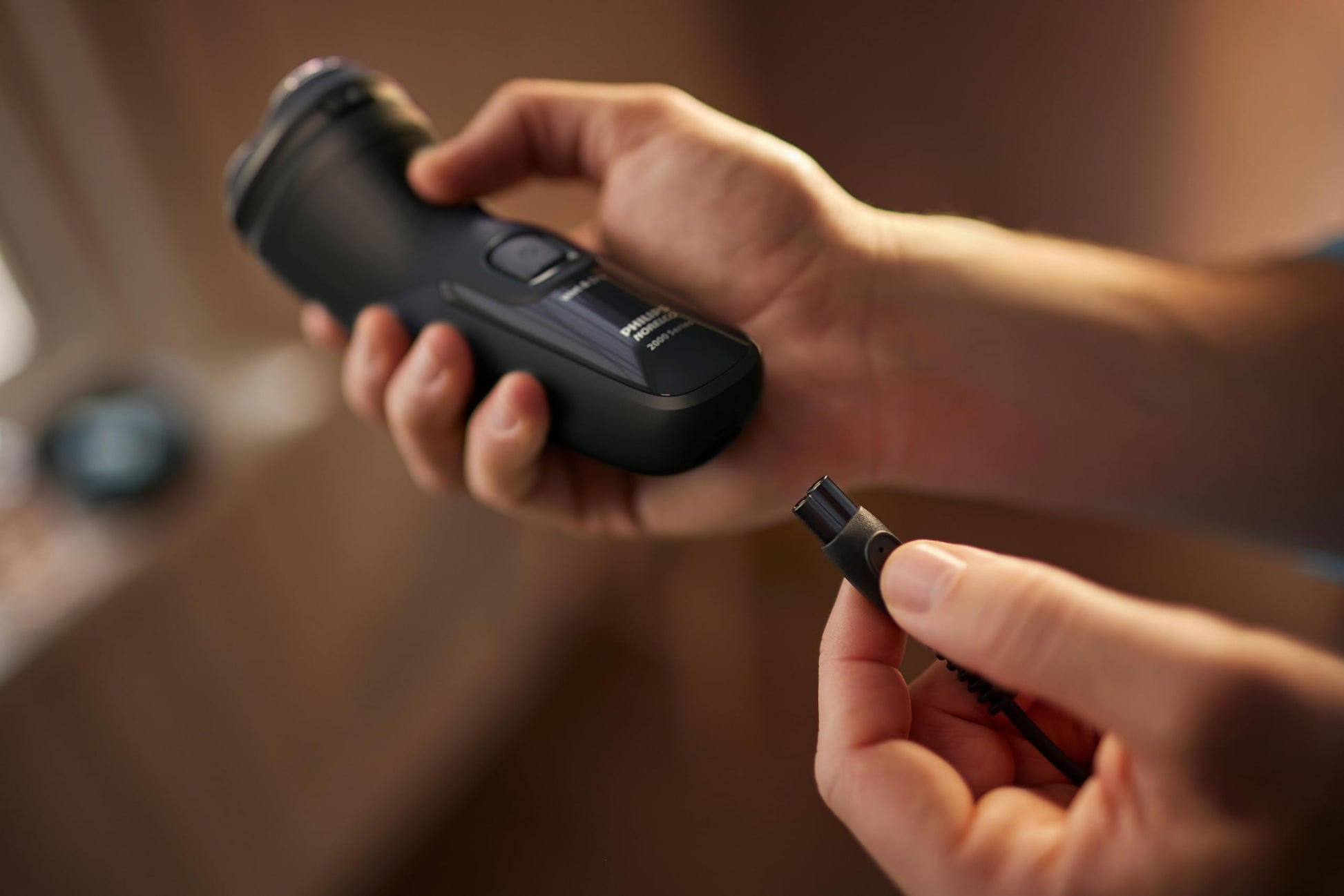Buy now Philips Norelco Shaver 2400 Series, Wet and Dry Electric Shaver, Pop-up Trimmer, P-Cap, Deep Black, Model X3001/90 at indiglob india