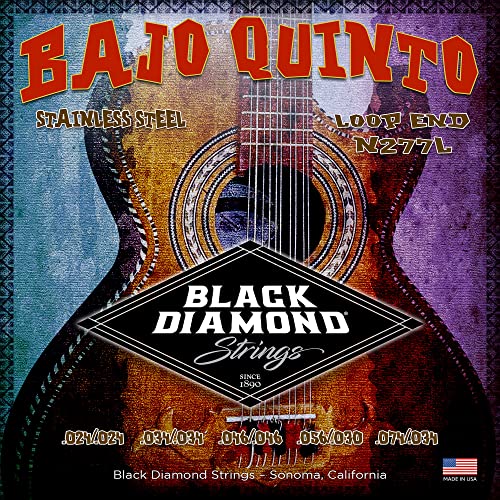 Buy now Black Diamond Strings?? N277L Bajo Quinto Stainless Loop End .024| .034 | .046| .056 030 | .074 .034 at indiglob india