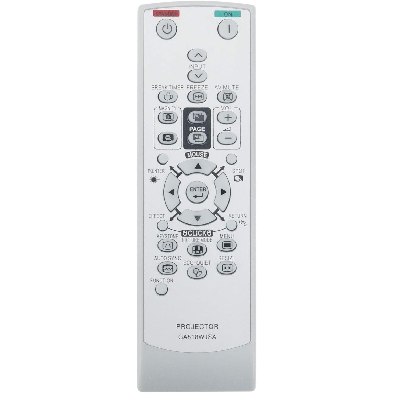 Buy now WINFLIKE GA818WJSA Replacement Remote Control fit for Sharp MUTIMEDIA Projector XR-55S XR-55X XR-50S Notevision XR-55X at indiglob india