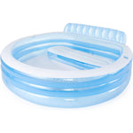 Buy now INTEX Swim Center Inflatable Family Lounge Pool: Built-In Bench – Cup Holder – 156 Gallon Capacity – 90" x 86" x 31" – Blue at indiglob india