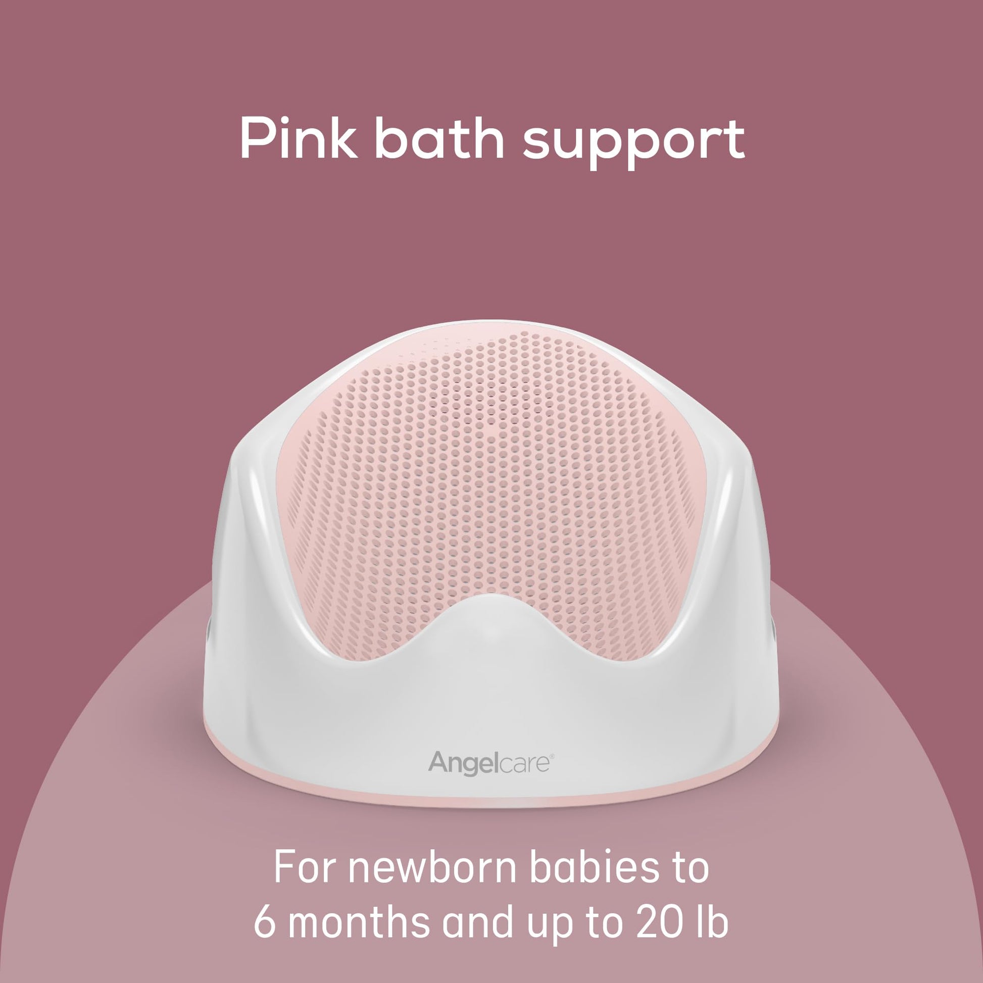 Buy now Angelcare Baby Bath Support (Pink) | Ideal for Babies Less than 6 Months Old at indiglob india