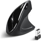 Perixx PERIMICE-813B Bluetooth Vertical Mouse - Wireless 3-in-1 Multi-Device Technology - Travelling Carry Bag - Black - Right Handed