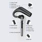 Bluetooth Headset - Wireless Headset with Microphone 90 Days Standby/110 Hours Talktime, Bluetooth Earpiece for Cell Phone/PC Tablet/Laptop Computer, Headphones for Trucker/Driver/Business