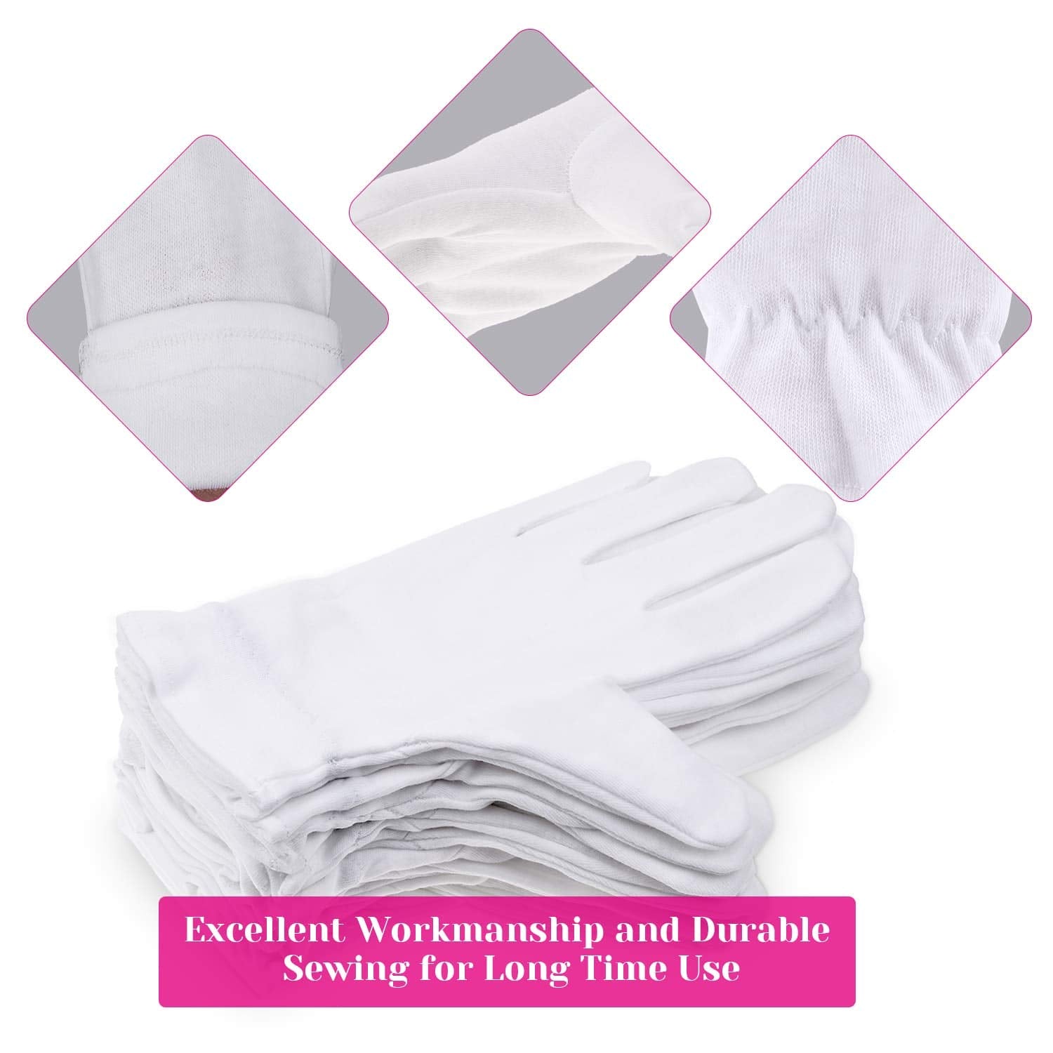 Buy now 100 Percent Cotton Gloves for Dry Hands Eczema, Selizo 10 Pairs White Cotton Gloves for Women Dry Hands Moisturizing Cosmetic Sensitive Irritated Skin Spa at indiglob india