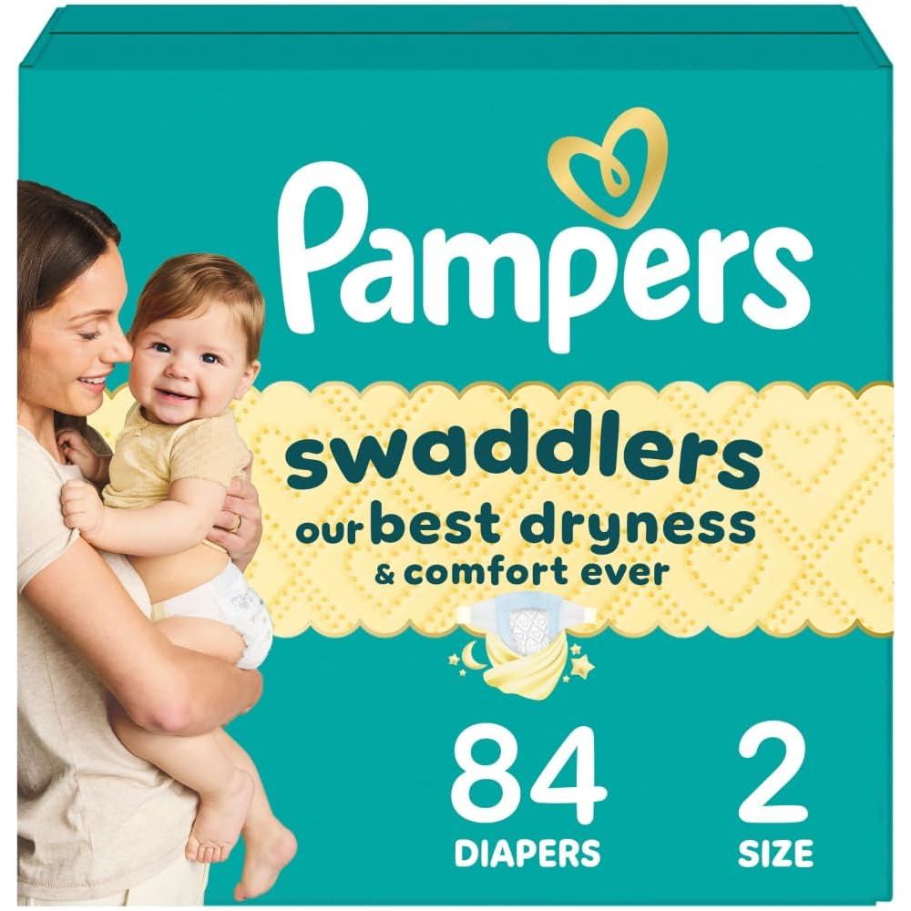 Pampers Baby Diapers - Swaddlers - Size 2, 84 Count, Ultra Absorbent Disposable Infant Diaper