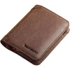 Men's Italian Genuine Cowhide Leather Extra Capacity RFID Bifold Wallet - 3 Dark Coffee