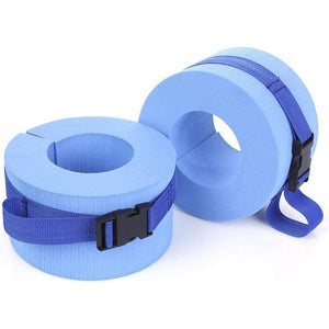 Foam Swim Aquatic Cuffs, Paired Water Aerobics Float Ring Fitness Exercise Set Workout Ankles Arms Belts with Quick Release Buckle for Swimming Fitness Training