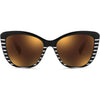 FEISEDY Polarized Vintage Sunglasses American Womens Square Jackie O Cat Eye Sunglasses B2451 - Black-golden