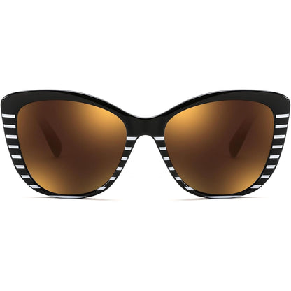 FEISEDY Polarized Vintage Sunglasses American Womens Square Jackie O Cat Eye Sunglasses B2451