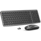 cimetech EasyTyping KF10 Wireless Keyboard and Mouse Combo, [Silent Scissor Switch Keys][Labor-Saving Keys] Ultra Slim Wireless Computer Keyboard and Mouse, Easy Setup for PC/Laptop/Windows - Wine Red