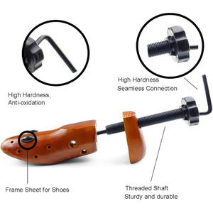 Buy now Echodo 2 Way Shoe Trees For Men Wooden Shoe Stretcher Adjustable Unisex Shaper Large Size for Men and Women, Wood Shaper Women's Size 10 to 13.5 Man's Size 9 to 13 at indiglob india