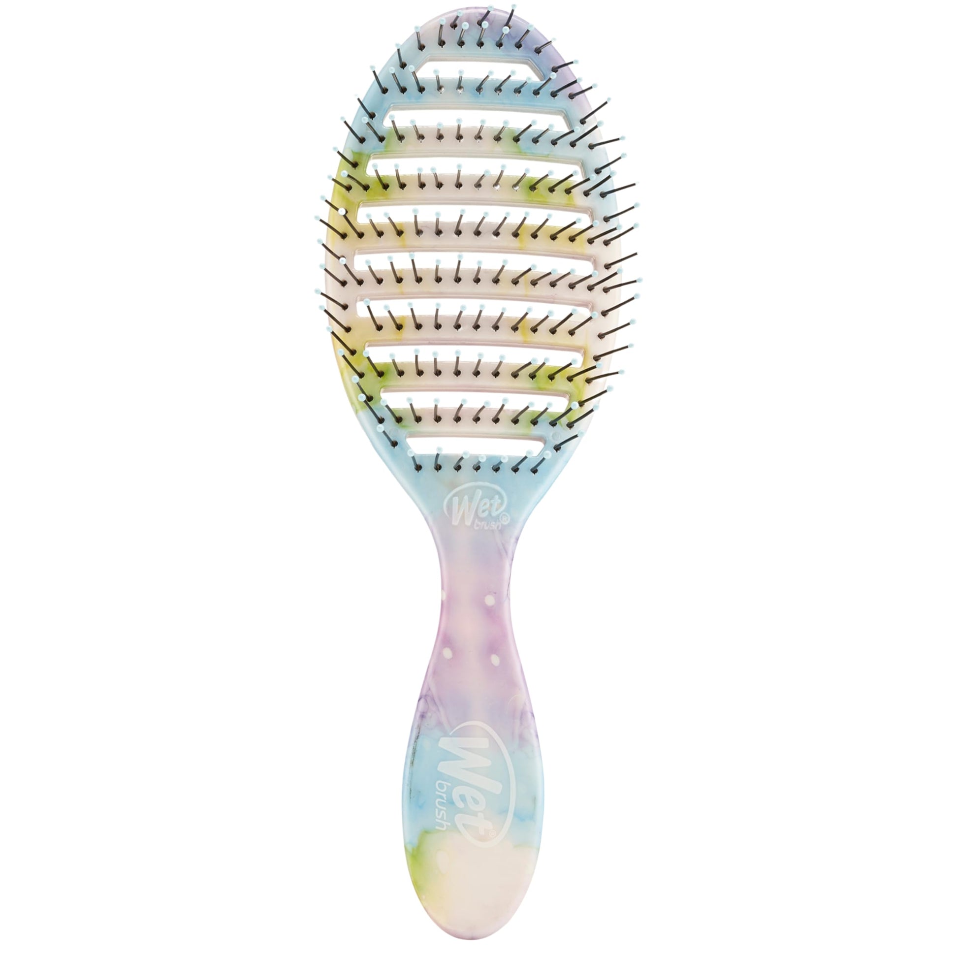 Buy now Wet Brush Speed Dry Hair Brush - Stripes (Color Wash) - Vented Design and Ultra Soft HeatFlex Bristles Are Blow Dry Safe With Ergonomic Handle Manages Tangle and Uncontrollable Hair - Pain-Free Color Wash Splatter at indiglob india