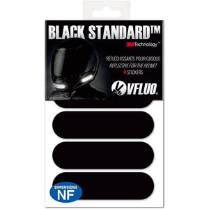 VFLUO - Kit 4 Retro Reflective Stripes Stickers for Mortorcyle Helmet - Stickers Approved to FR Dimension - High Visibility, 3M™ Technology - Discreet and design - Maximum Grip