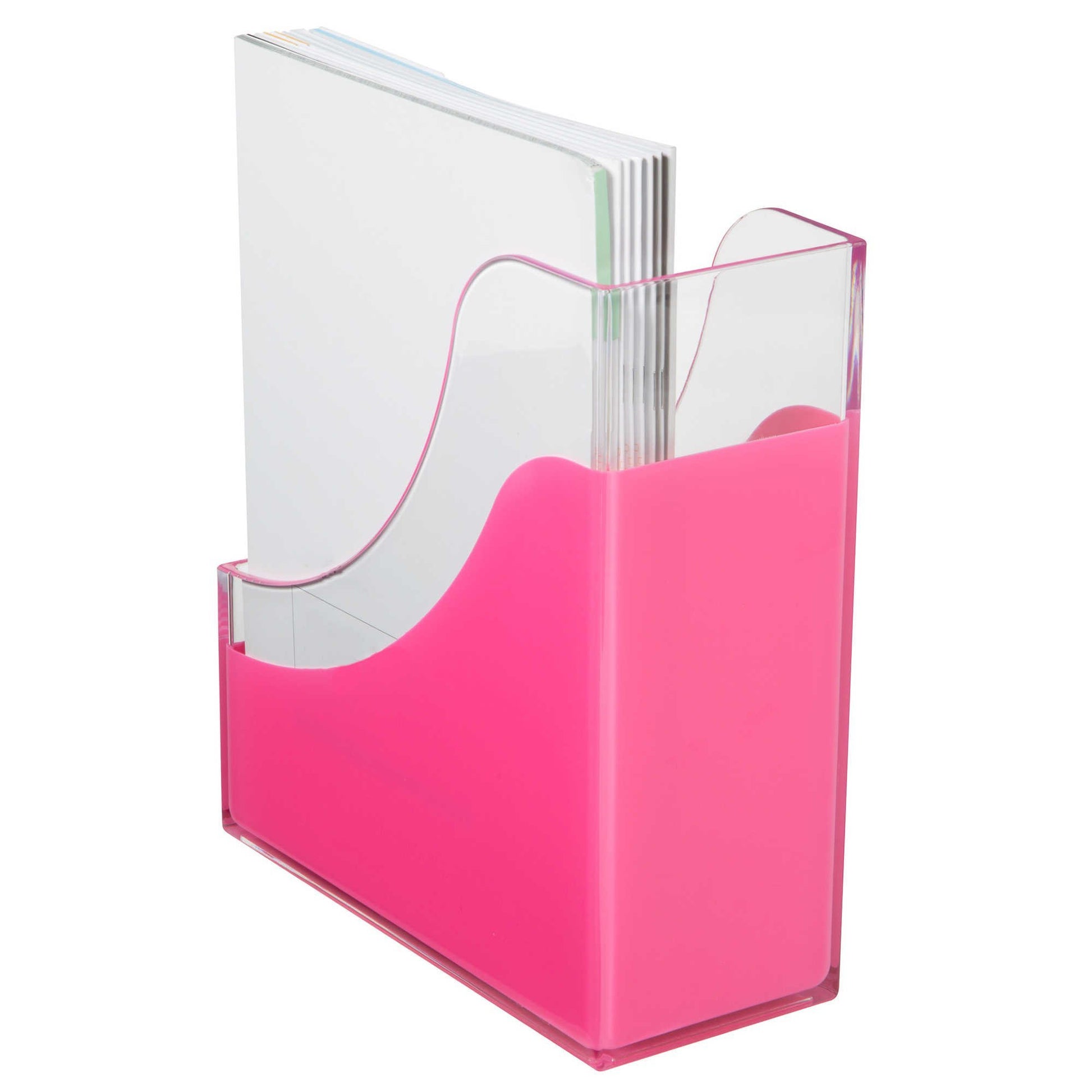 Buy now Richards Homewares Modern Desk Organizer, Clear and Pink at indiglob india
