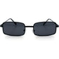 SA106 Mens Retro Vintage Narrow Rectangular Pimp Metal Sunglasses