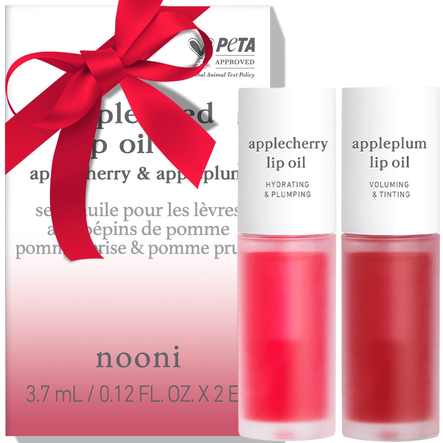 Buy now NOONI Korean Lip Oil - Appleberry | Long-Lasting, Moisturizing, Plumping, Revitalizing for Dry Lips, Waterproof, No Peel Off, Hydrating, Nourishing Crystal Clear, Stocking Stuffers, 0.12 FL Oz 17. Duo (Applecherry & Appleplum) at indiglob india