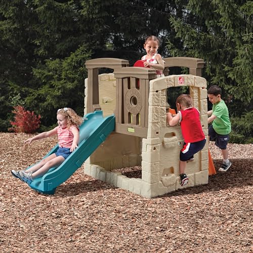 Buy now Step2 Woodland Climber II Kids Playset, Ages 2 ƒ??6 Years Old, Toddler Slide and Climbing Wall, Outdoor Playground for Backyard, Sturdy Plastic Frame, Easy Set Up at indiglob india