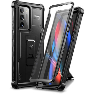 Dexnor for Samsung Galaxy Note 20 Ultra 5G Case, [Built in Screen Protector and Kickstand] Heavy Duty Military Grade Protection Shockproof Protective Cover for Samsung Galaxy Note 20 Ultra Black